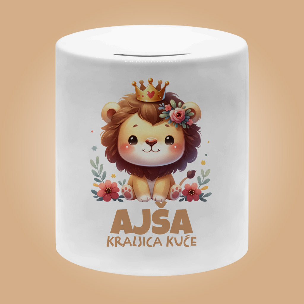 Personalisierte Kinder Löwe Spardose