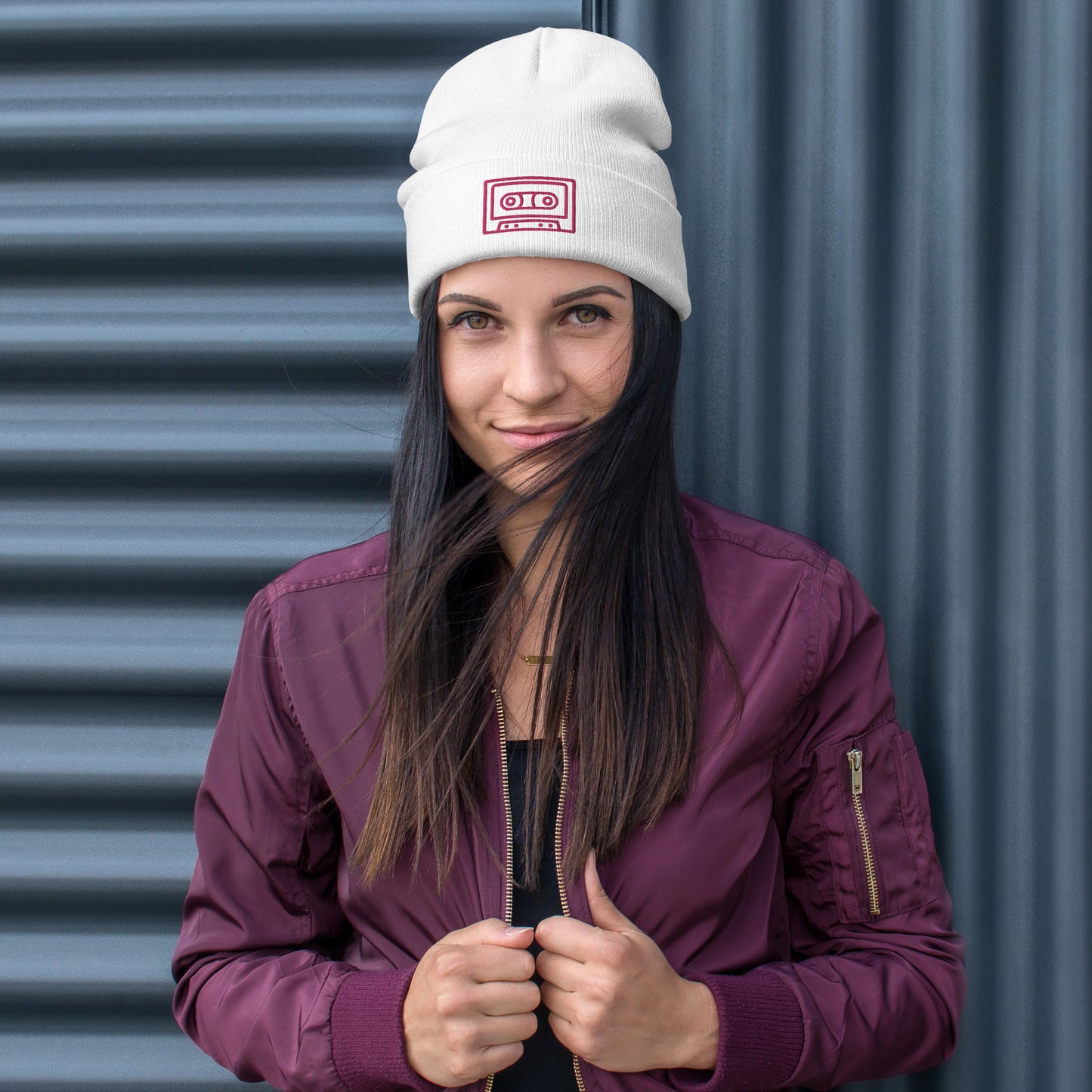 Retro Vintage Audiocassette bestickte Beanie