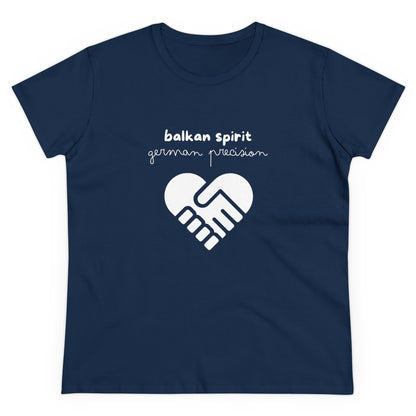 Balkan Spirit, German Precision Damen-Baumwoll-T-Shirt