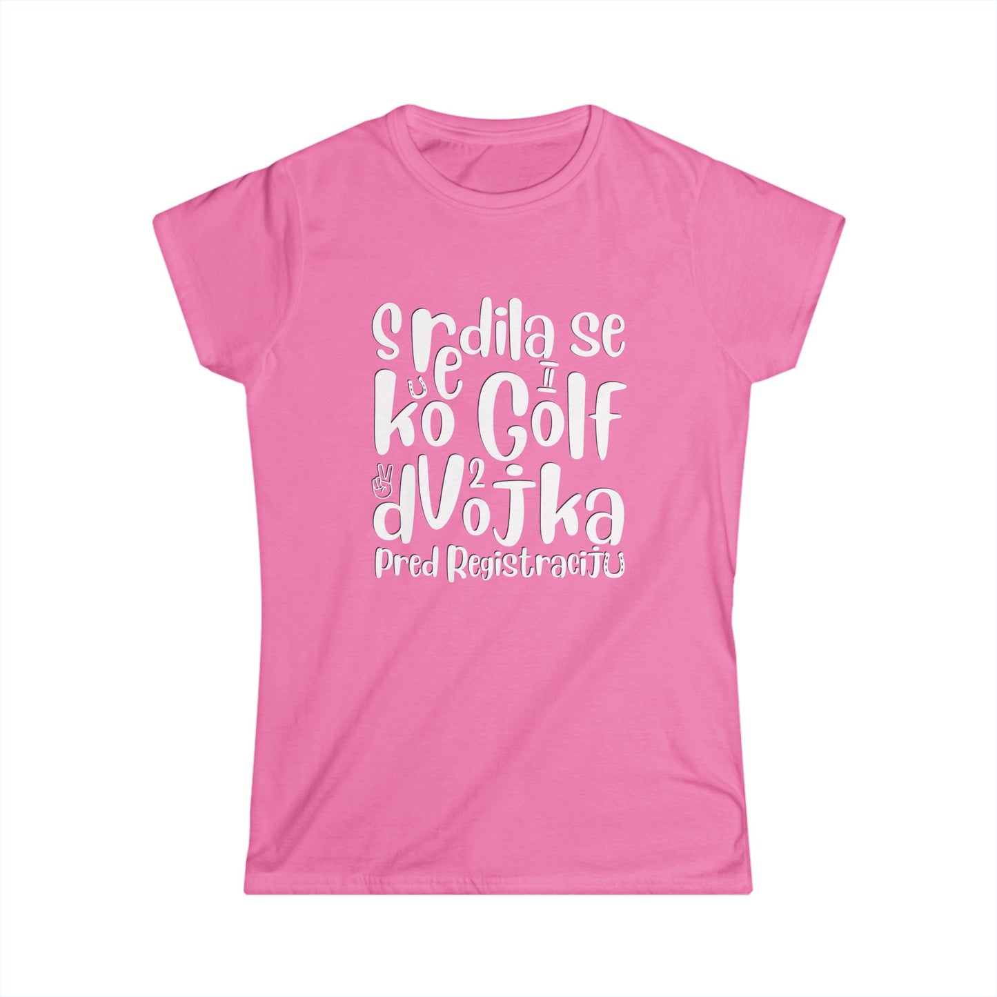 VW Golf zwei bosnisch lustige Damen soft Style T-Shirt