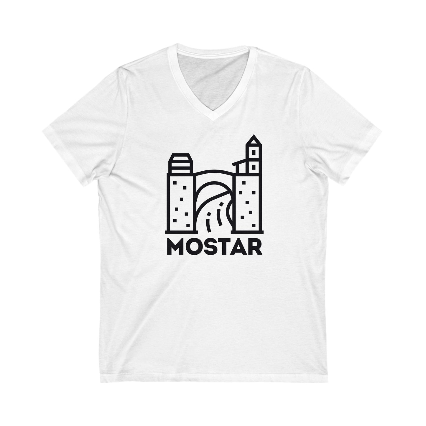 Mostar Kurzarm-T-Shirt mit V-Ausschnitt