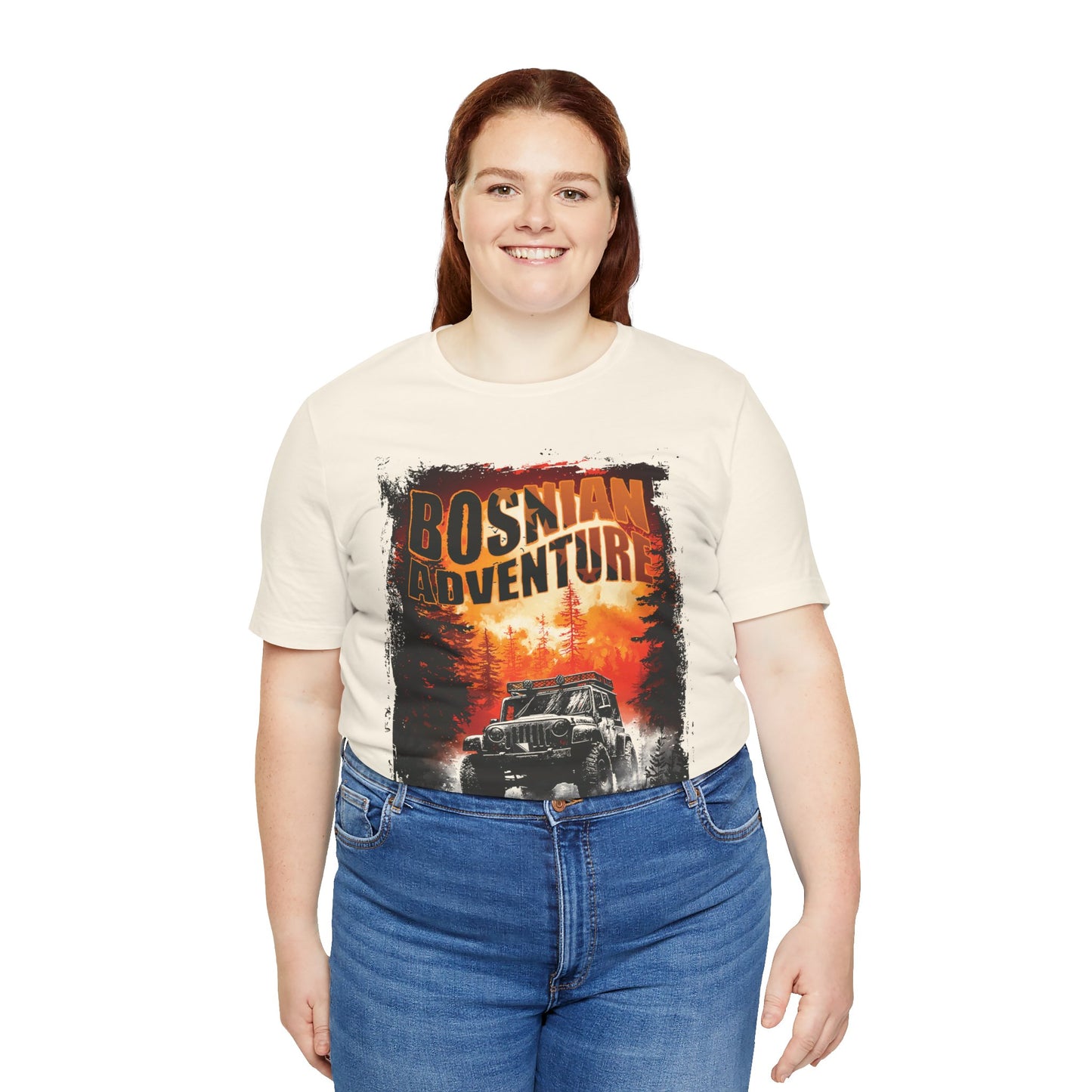 Bosnisches Abenteuer Tee - Unisex Jersey Jeep Kurzarm