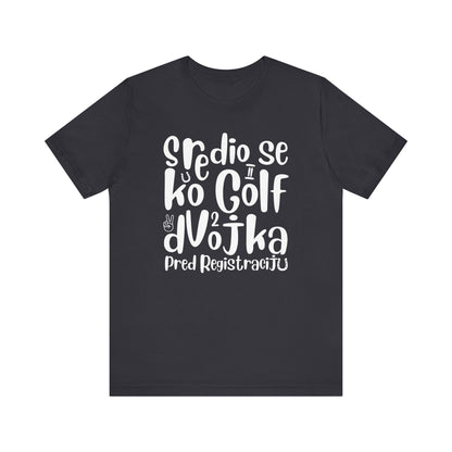 VW Golf 2 bosnisch Lustiges Kurzarm-T-Shirt