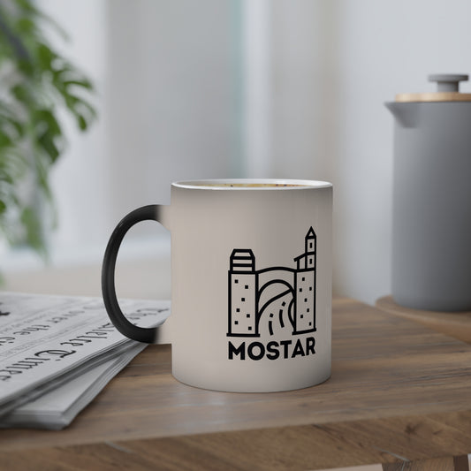 Mostar Motiv farbwechselnder Tee- und Kaffeebecher 0,33 L