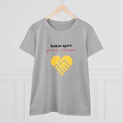 Balkan Spirit, German Precision Damen-Baumwoll-T-Shirt
