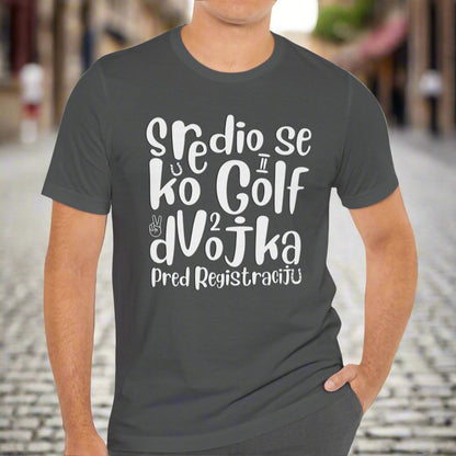 VW Golf 2 bosnisch Lustiges Kurzarm-T-Shirt