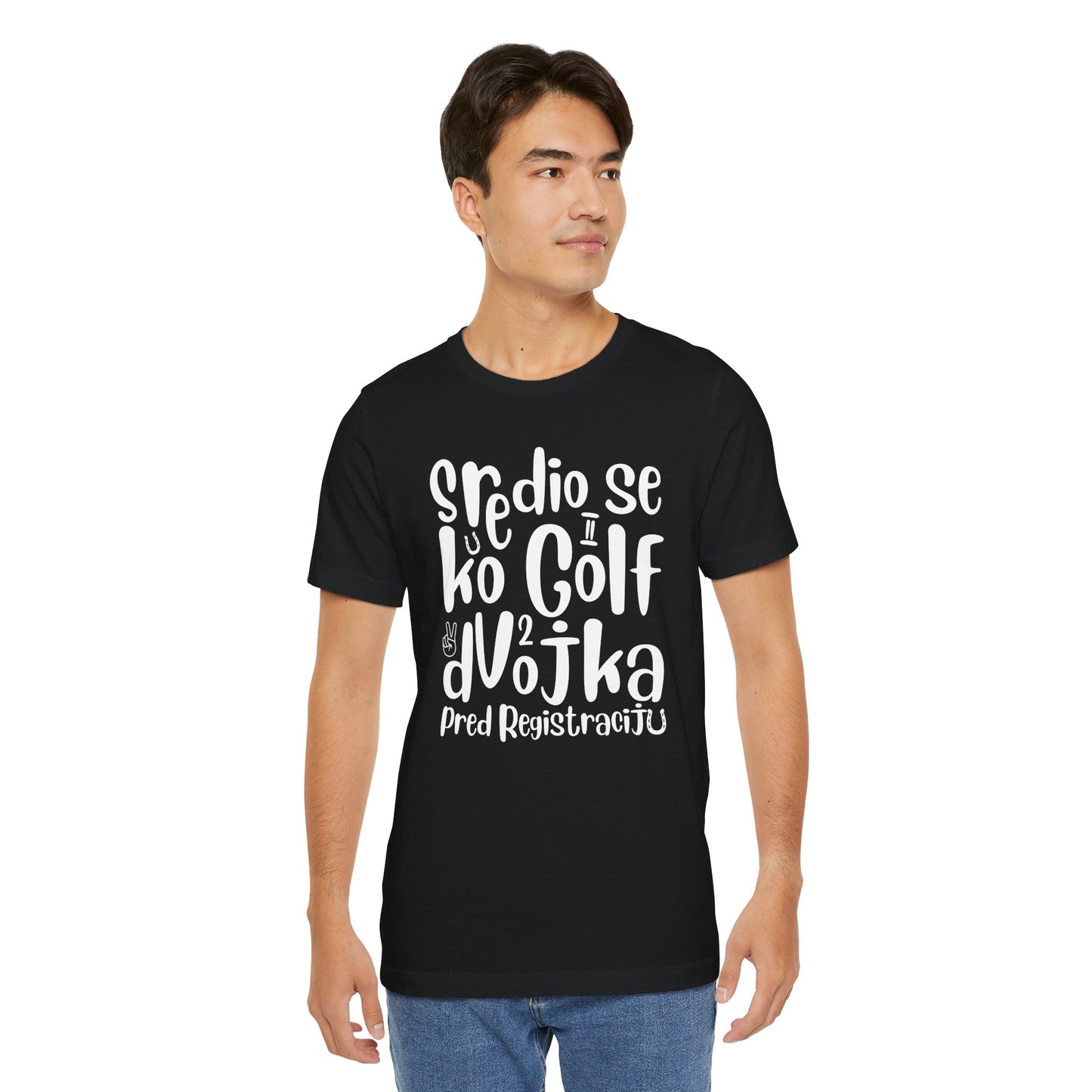 VW Golf 2 bosnisch Lustiges Kurzarm-T-Shirt