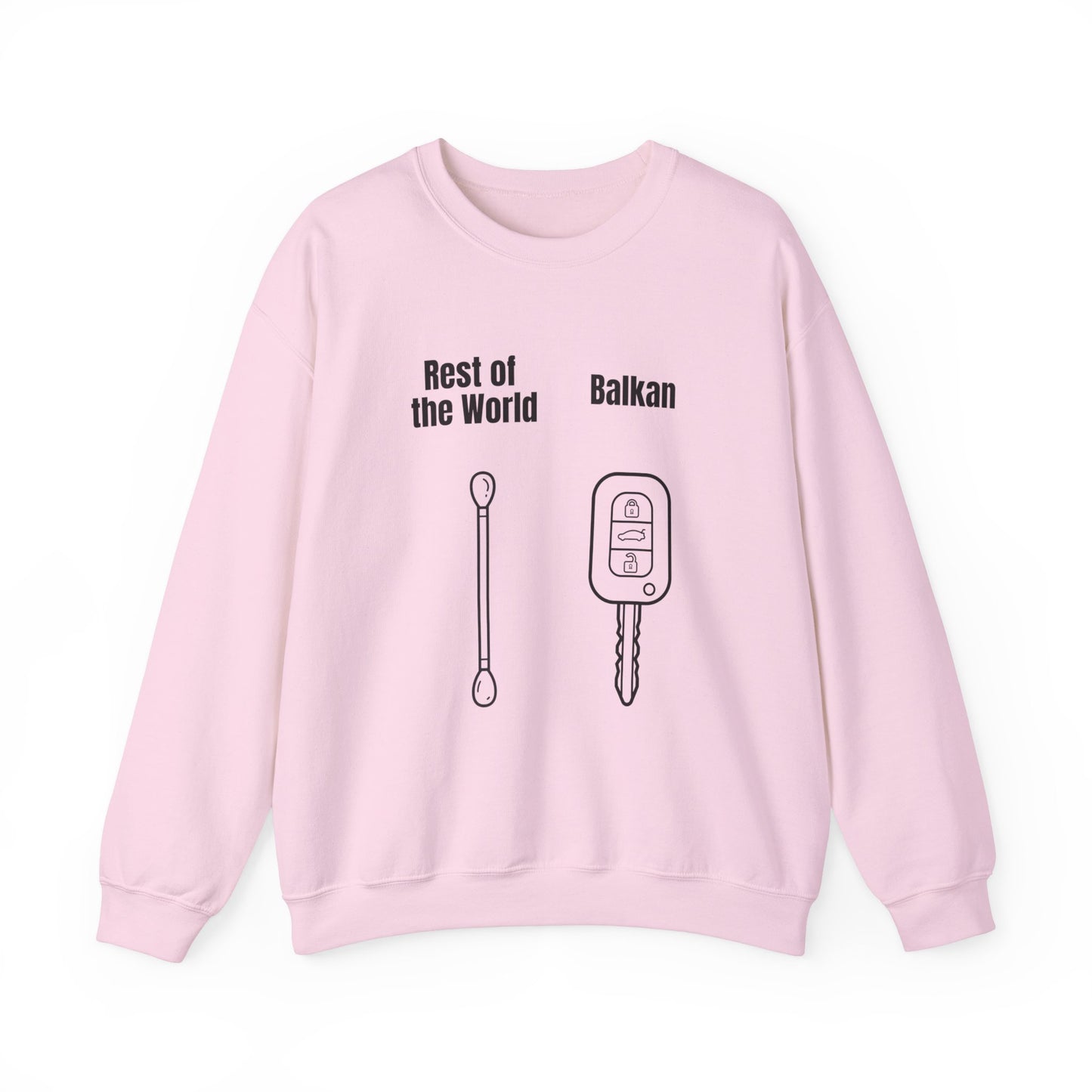 Lustiges Sweatshirt mit Rundhalsausschnitt und Balkan-Motiv