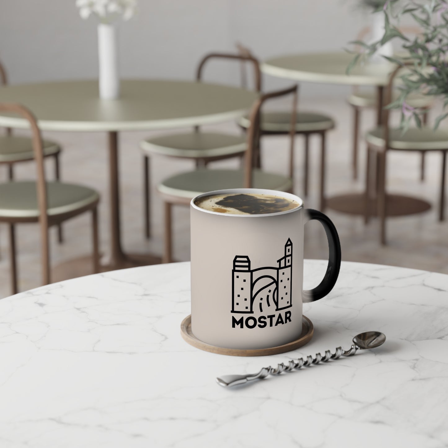 Mostar Motiv farbwechselnder Tee- und Kaffeebecher 0,33 L
