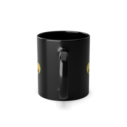 Bosnische Lilie schwarz Kaffeebecher, 0,33 L