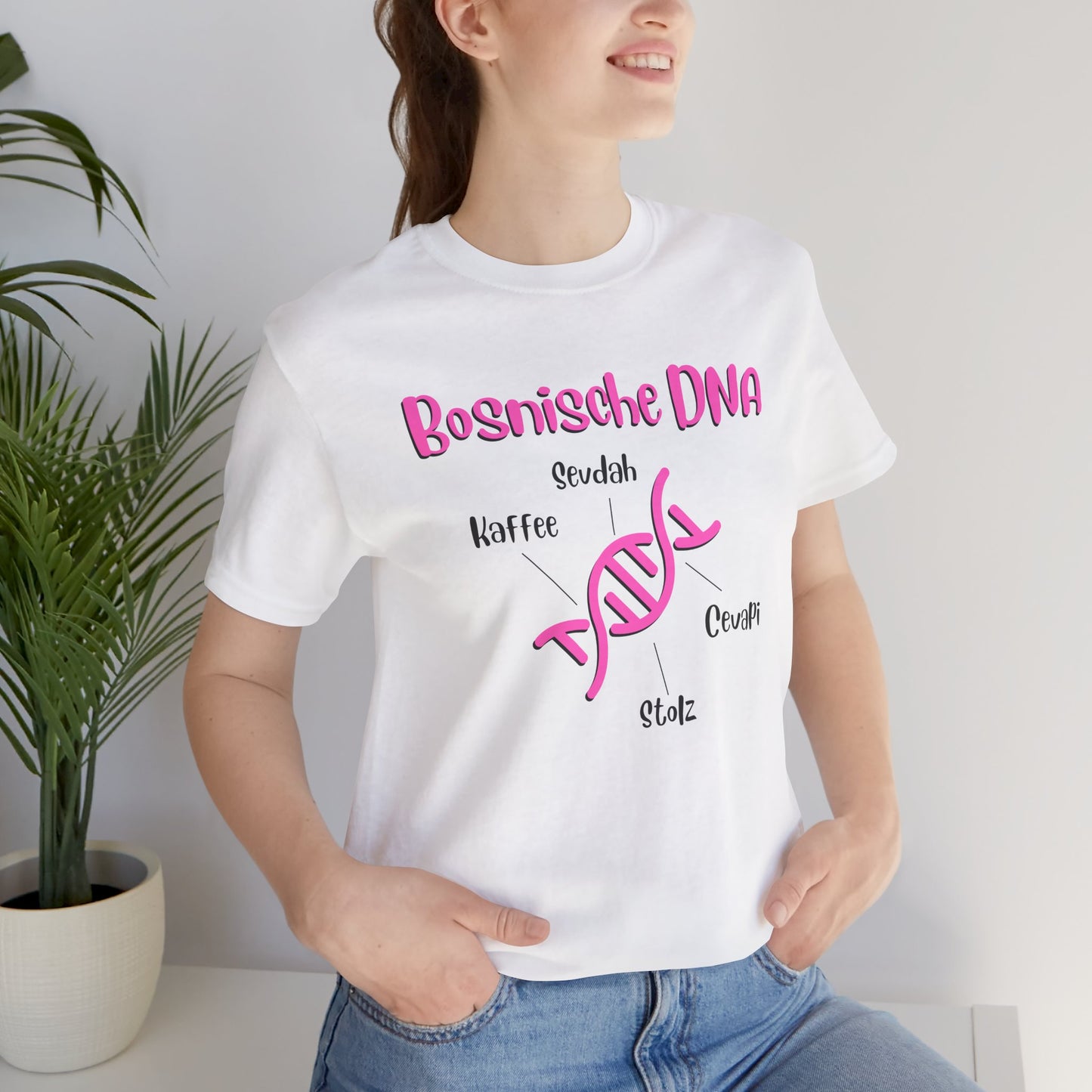 Bosnische DNA Unisex Kurzärmeliges T-Shirt