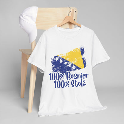 Bosnisches stolzes T-Shirt aus 100 % Baumwolle
