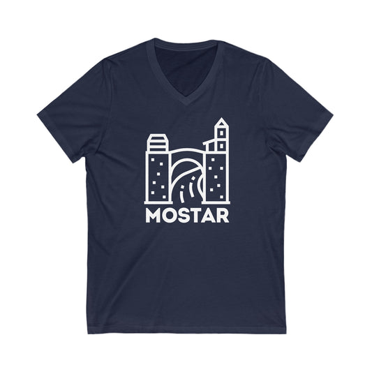 Mostar Kurzarm-T-Shirt mit V-Ausschnitt