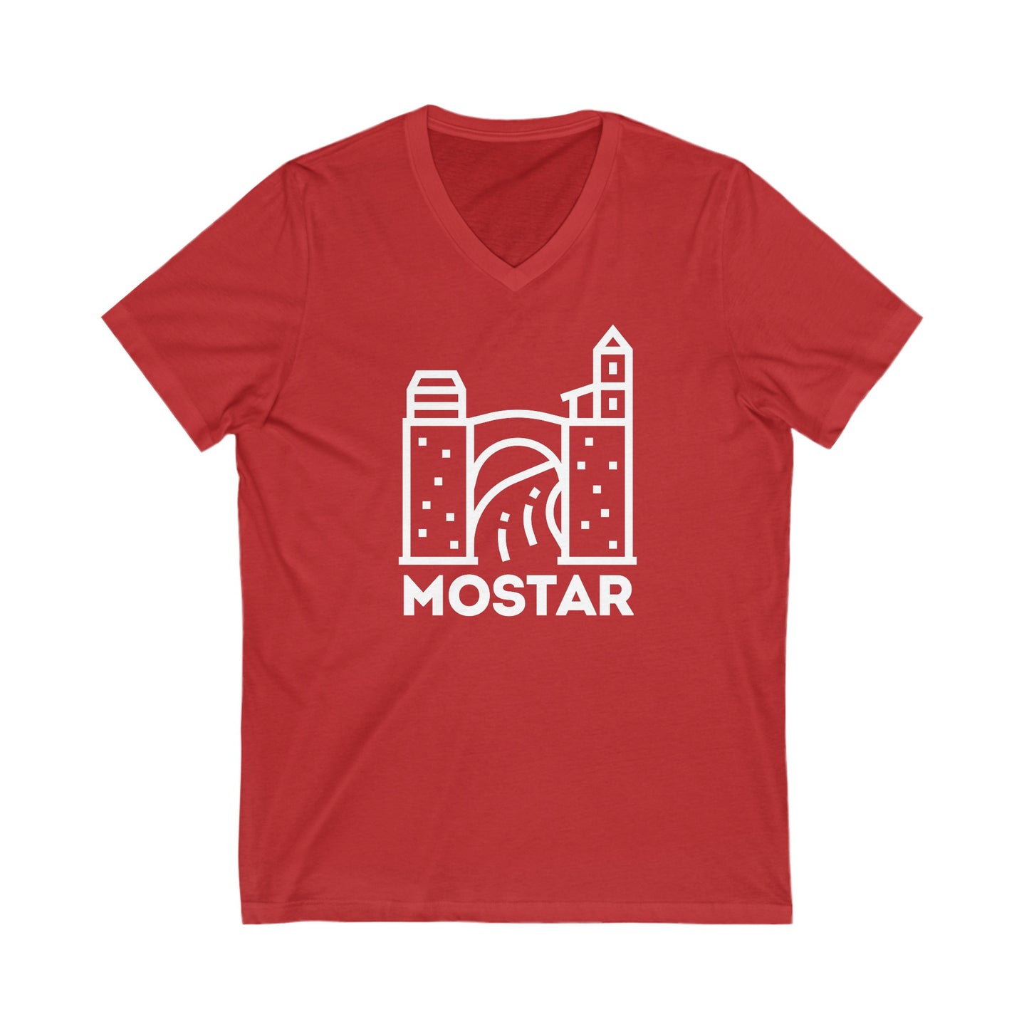 Mostar Kurzarm-T-Shirt mit V-Ausschnitt