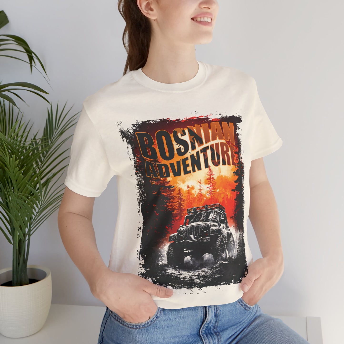 Bosnisches Abenteuer Tee - Unisex Jersey Jeep Kurzarm