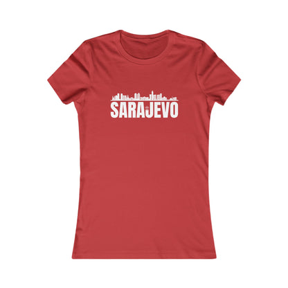 Slim-Fit-Damen-T-Shirt mit Sarajevo-Motiv