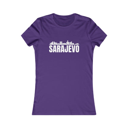 Slim-Fit-Damen-T-Shirt mit Sarajevo-Motiv