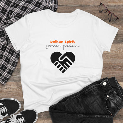 Balkan Spirit, German Precision Damen-Baumwoll-T-Shirt