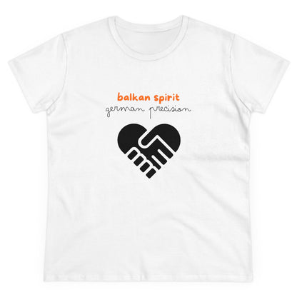 Balkan Spirit, German Precision Damen-Baumwoll-T-Shirt
