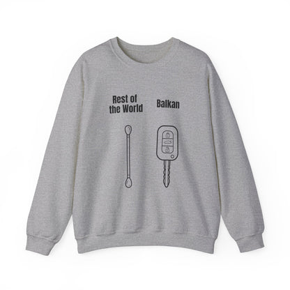Lustiges Sweatshirt mit Rundhalsausschnitt und Balkan-Motiv