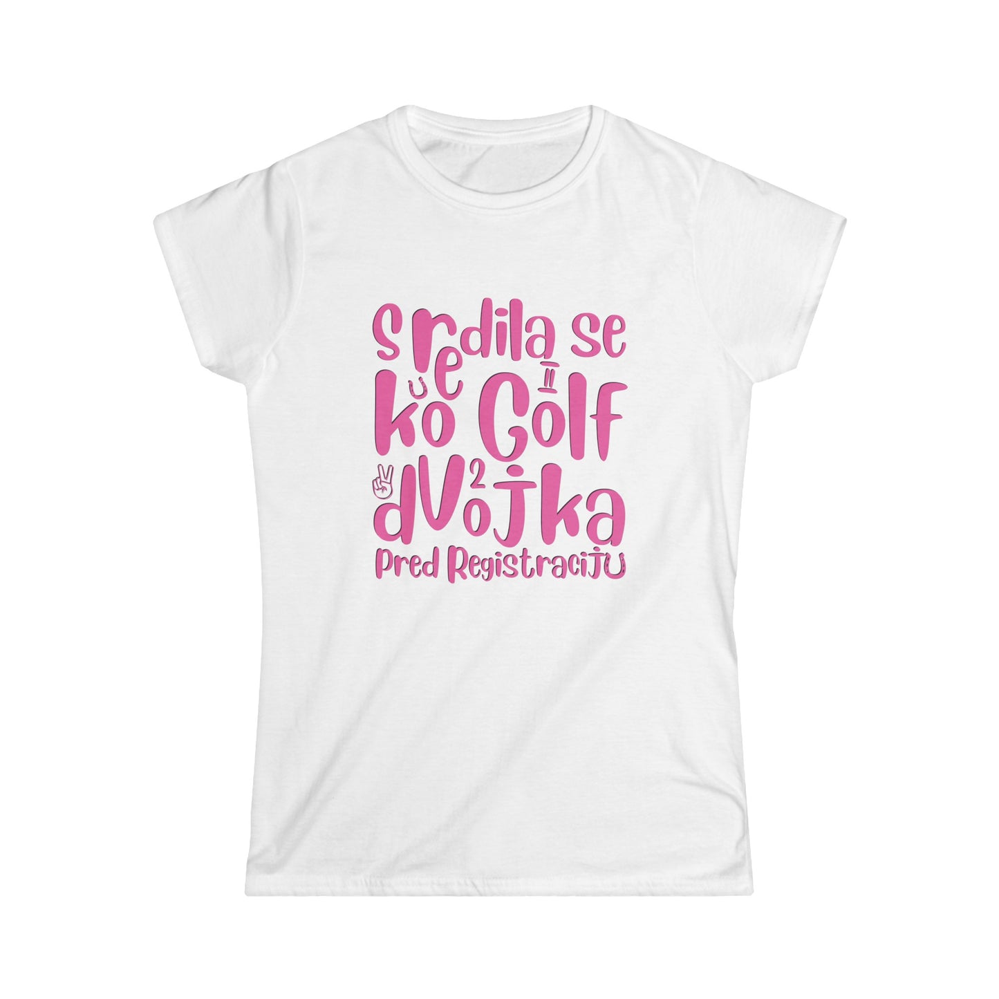 VW Golf zwei bosnisch lustige Damen soft Style T-Shirt