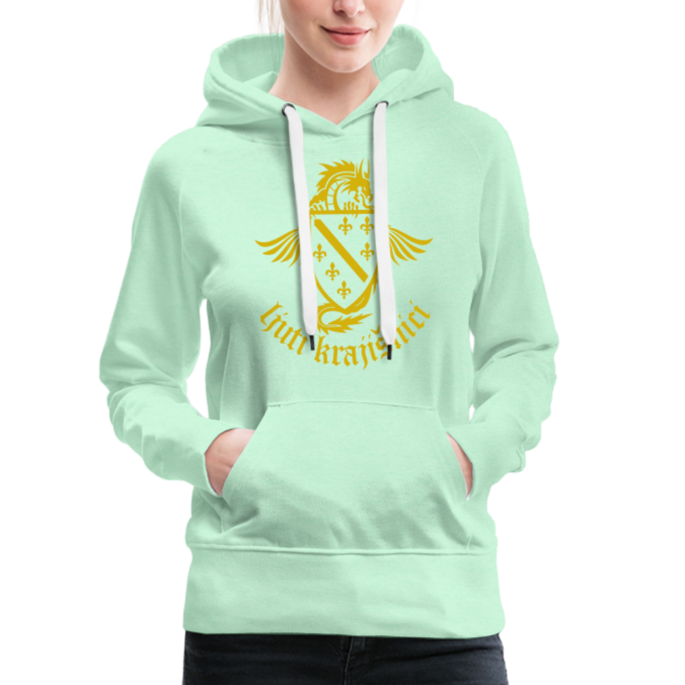 Ljuti Krajisnici Damen Premium Kapuzenpullover - helles Mintgrün