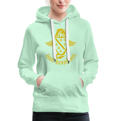 Ljuti Krajisnici Damen Premium Kapuzenpullover - helles Mintgrün
