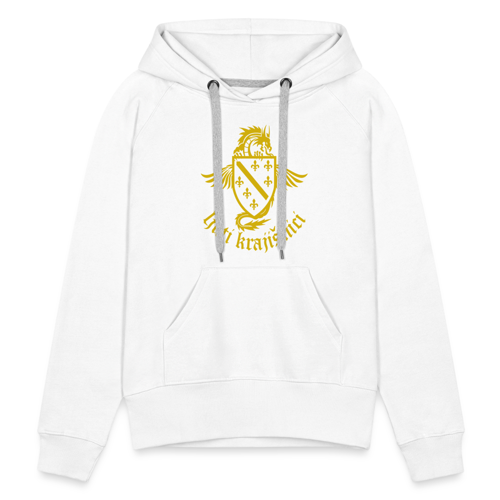 Ljuti Krajisnici Damen Premium Kapuzenpullover - Weiß