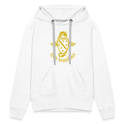Ljuti Krajisnici Damen Premium Kapuzenpullover - Weiß