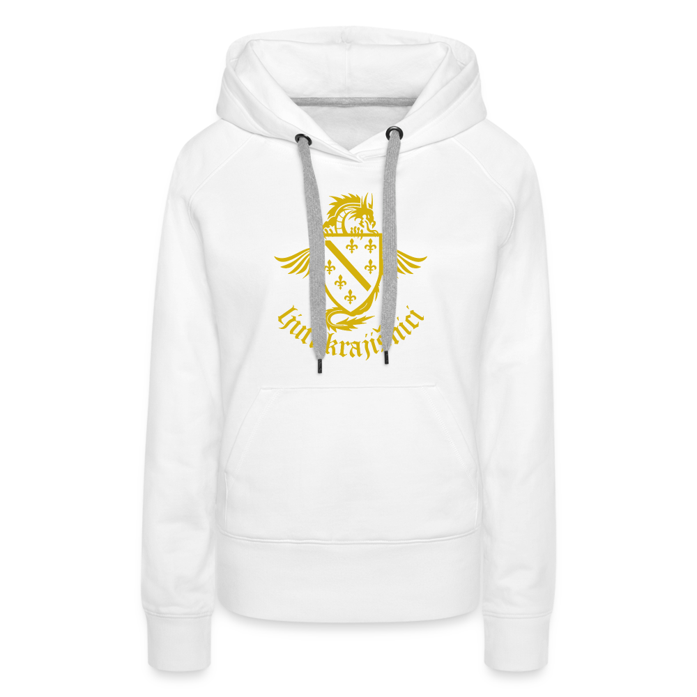 Ljuti Krajisnici Damen Premium Kapuzenpullover - Weiß
