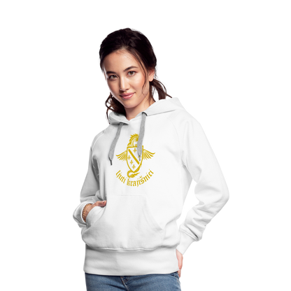 Ljuti Krajisnici Damen Premium Kapuzenpullover - Weiß