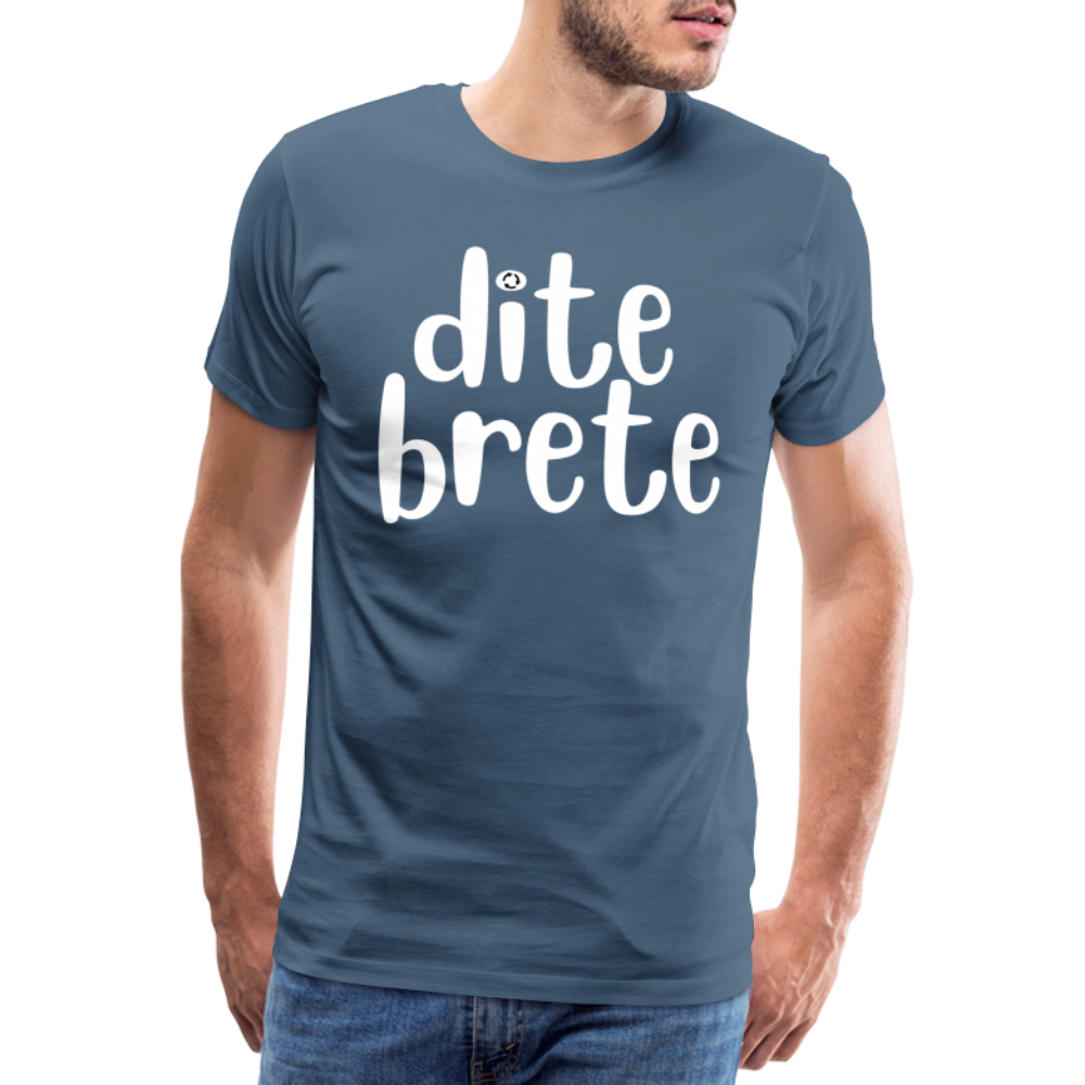 Dite Brete Herren Premium T-Shirt - Blaugrau
