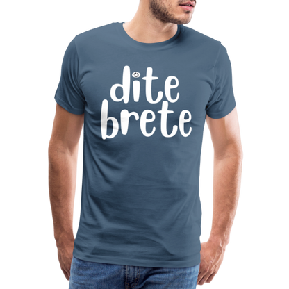 Dite Brete Herren Premium T-Shirt - Blaugrau