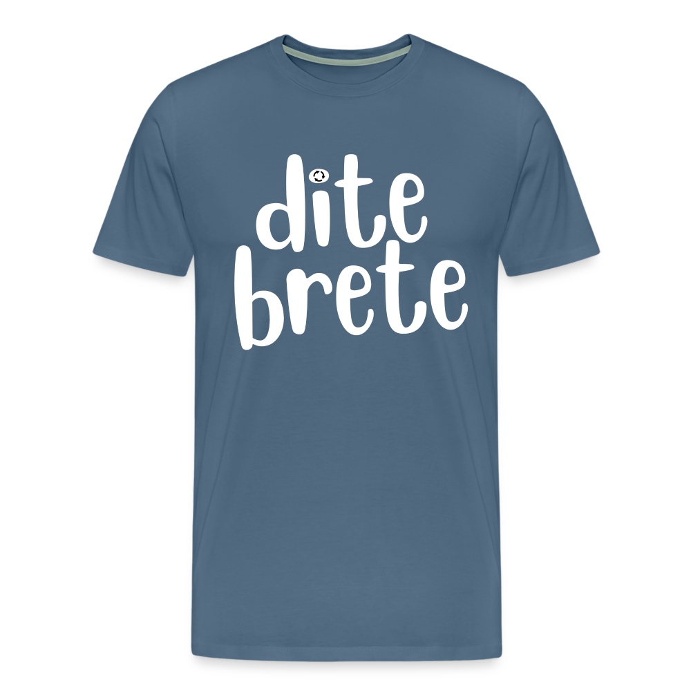 Dite Brete Herren Premium T-Shirt - Blaugrau
