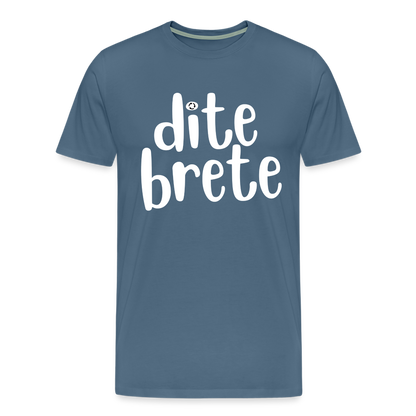 Dite Brete Herren Premium T-Shirt - Blaugrau