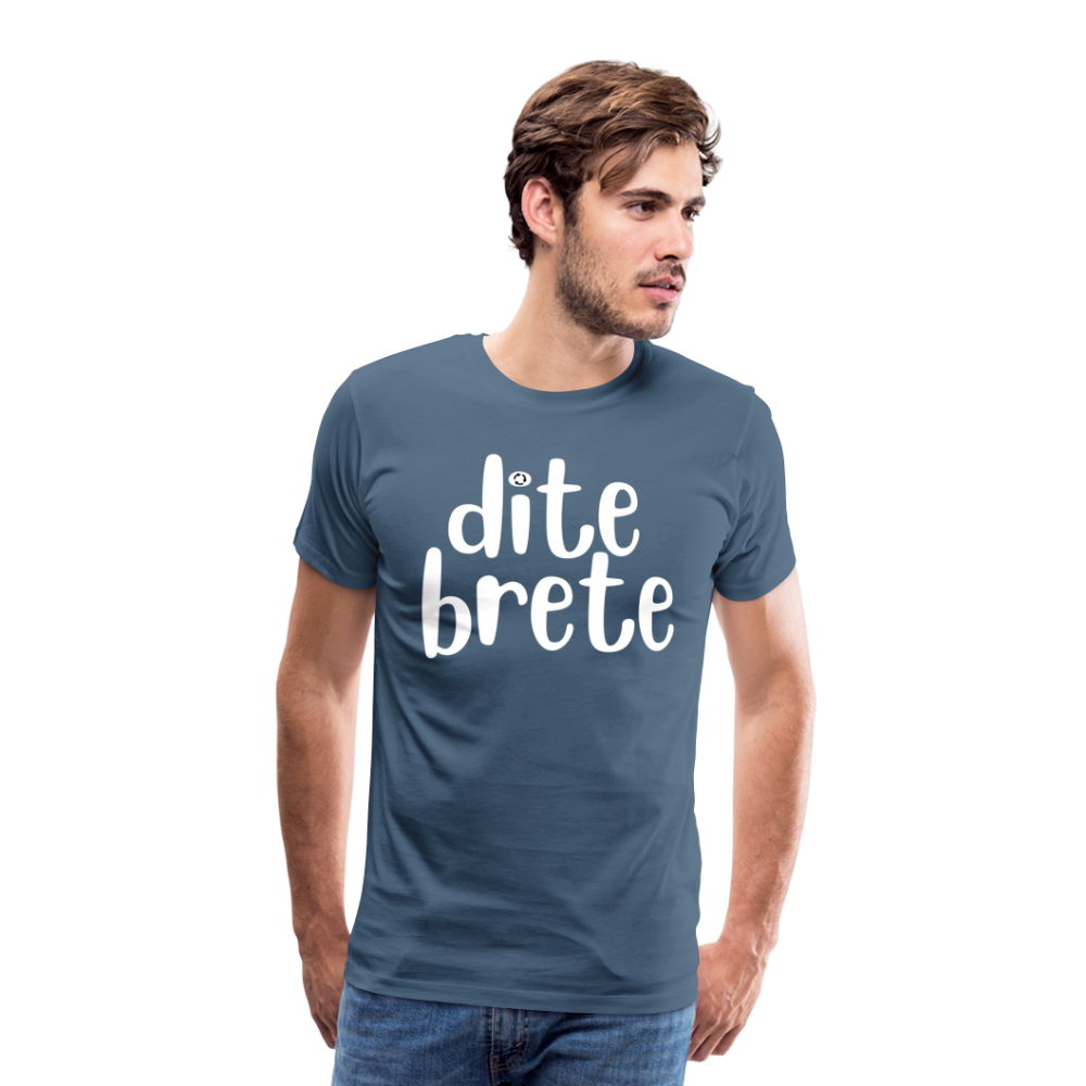 Dite Brete Herren Premium T-Shirt - Blaugrau