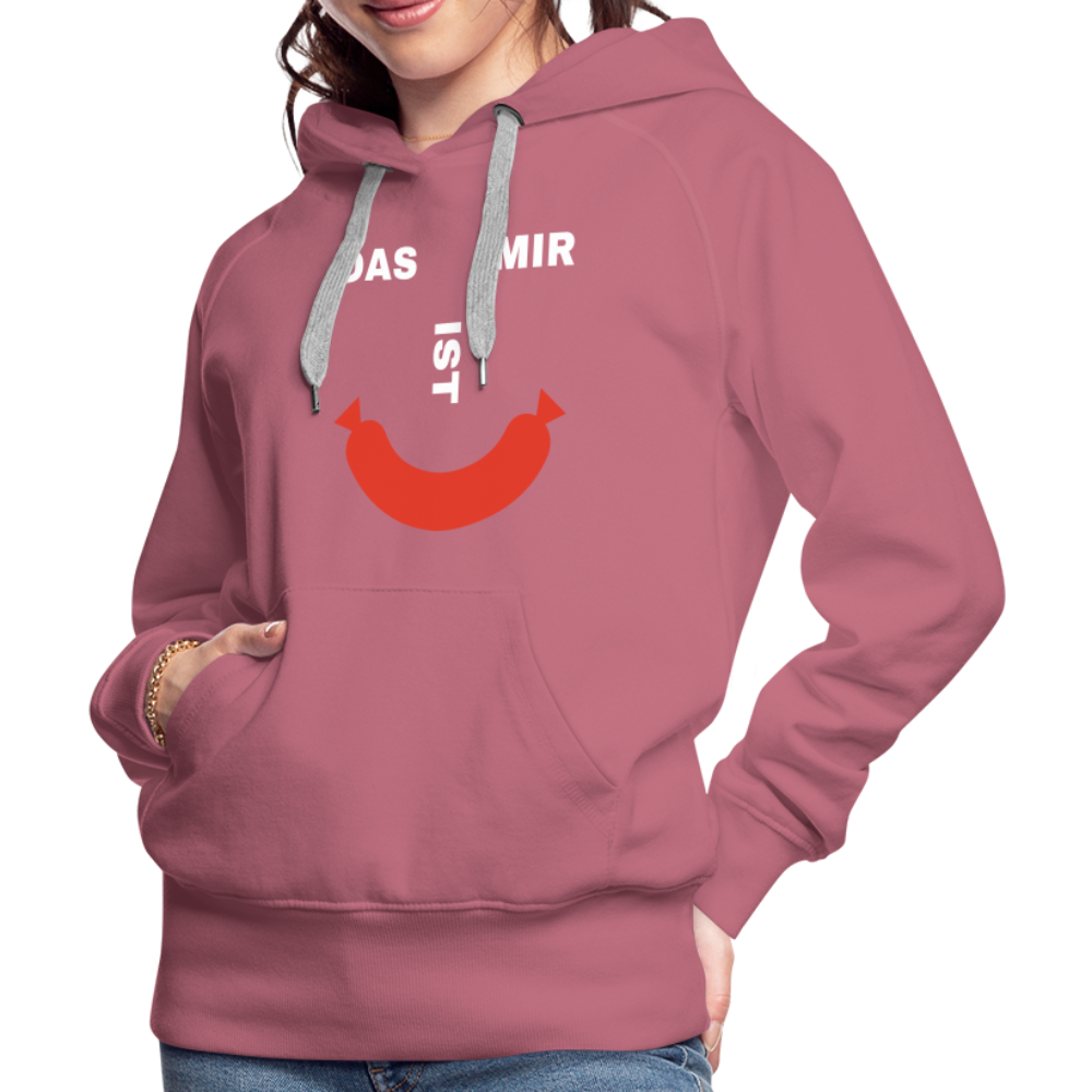 Das ist mir Wurst Damen Premium Hoodie - Malve