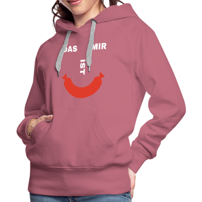 Das ist mir Wurst Damen Premium Hoodie - Malve