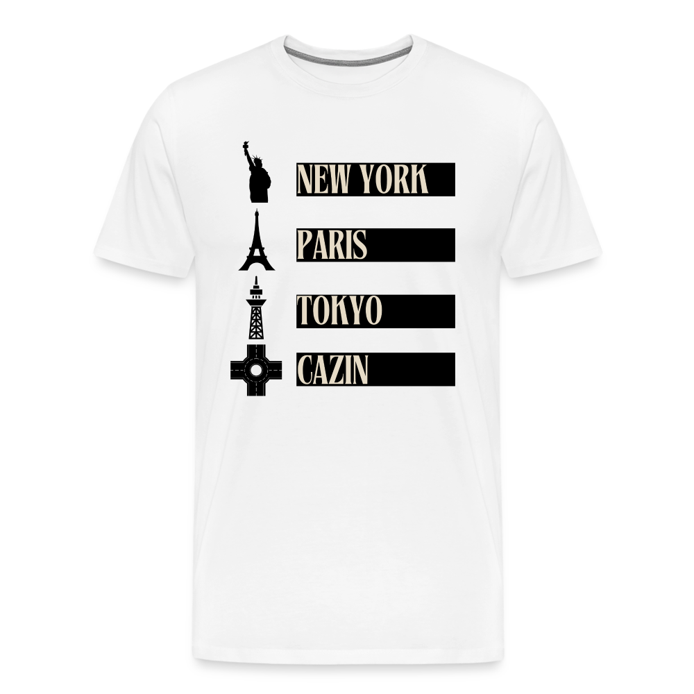 Cazin Herren Premium T-Shirt - Weiß