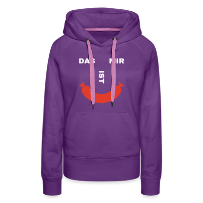 Das ist mir Wurst Damen Premium Hoodie - Purple