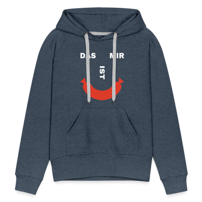 Das ist mir Wurst Damen Premium Hoodie - Jeansblau