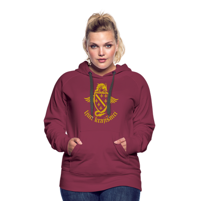 Ljuti Krajisnici Damen Premium Kapuzenpullover - Bordeaux