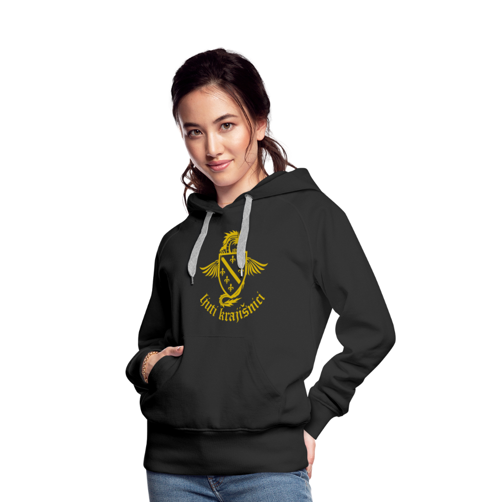 Ljuti Krajisnici Damen Premium Kapuzenpullover - Schwarz