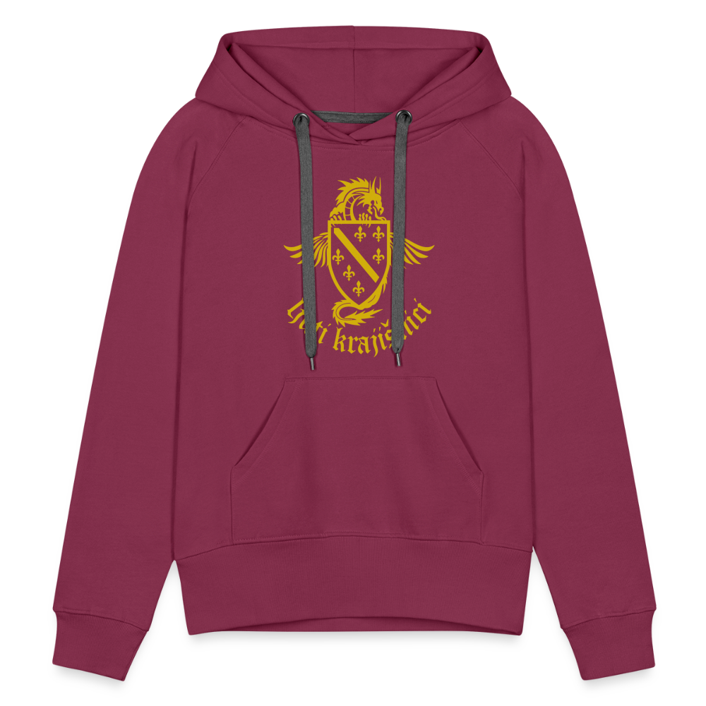 Ljuti Krajisnici Damen Premium Kapuzenpullover - Bordeaux