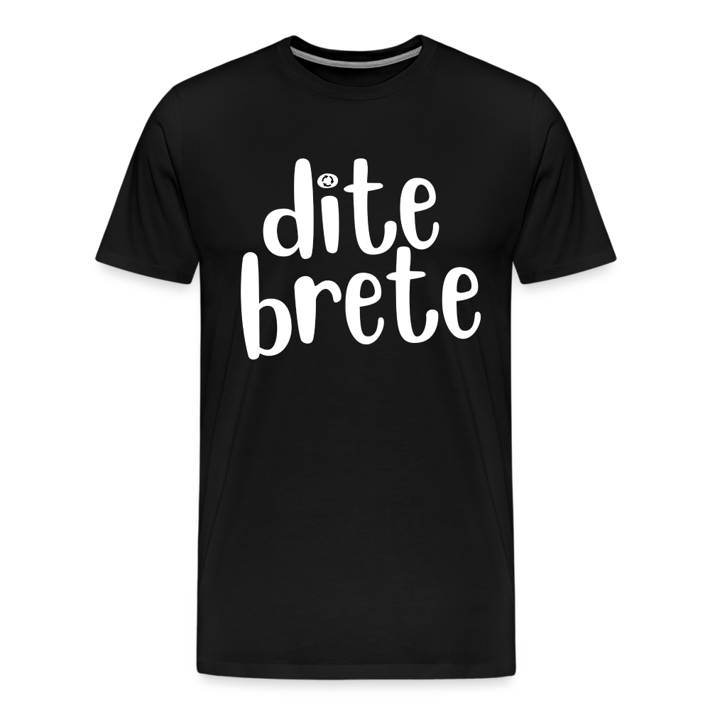 Dite Brete Herren Premium T-Shirt - Schwarz