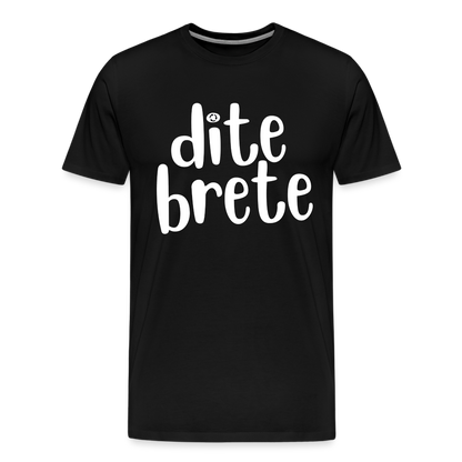 Dite Brete Herren Premium T-Shirt - Schwarz