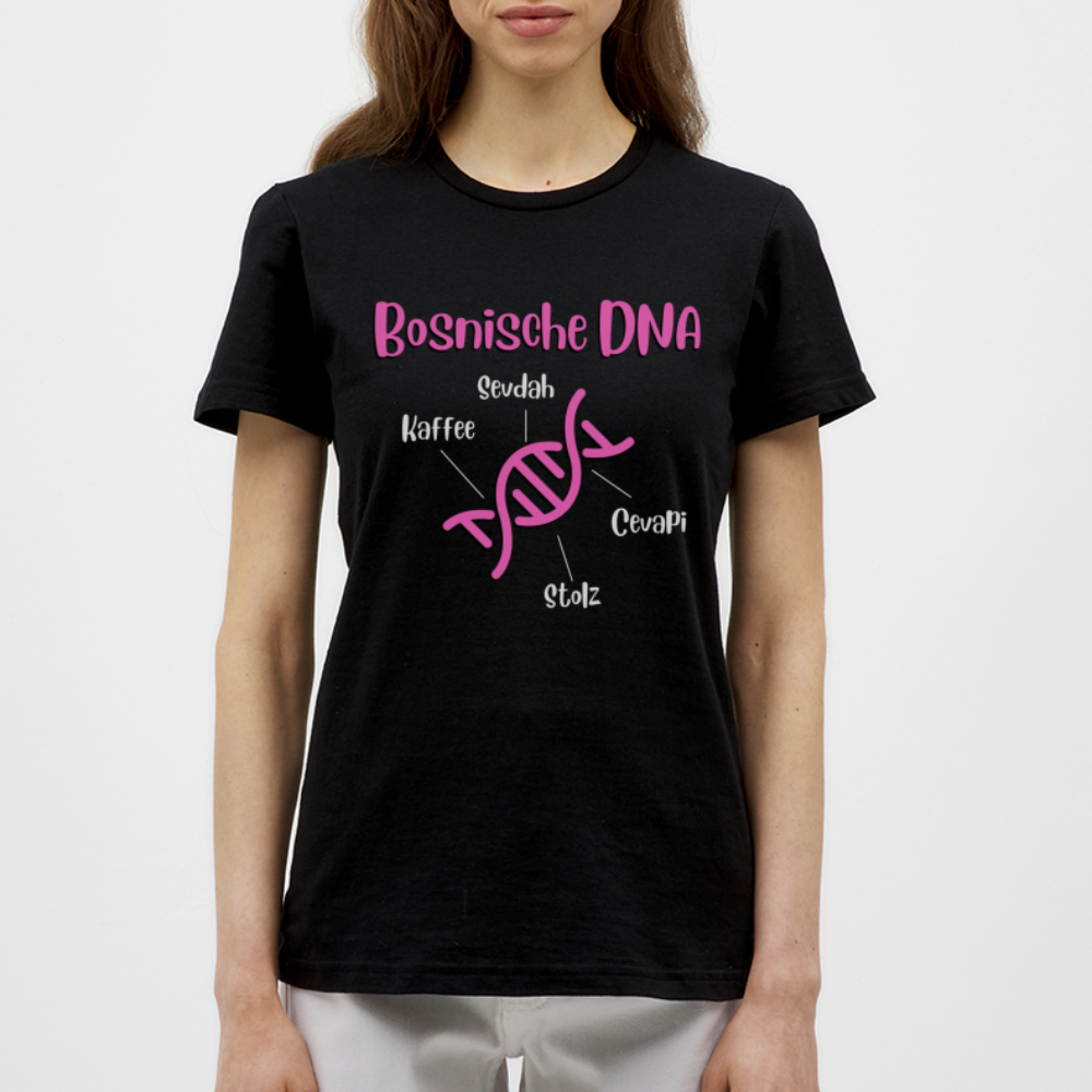 Bosnische DNA" Frauen Kurzärmeliges T-Shirt - Schwarz
