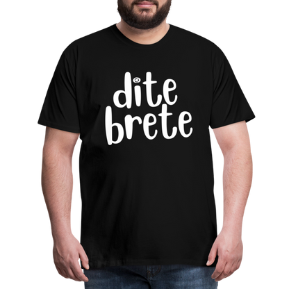 Dite Brete Herren Premium T-Shirt - Schwarz