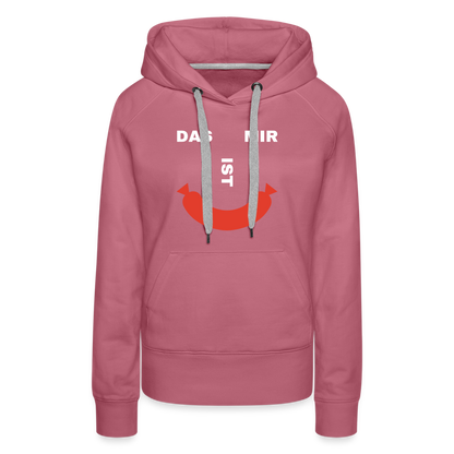 Das ist mir Wurst Damen Premium Hoodie - Malve