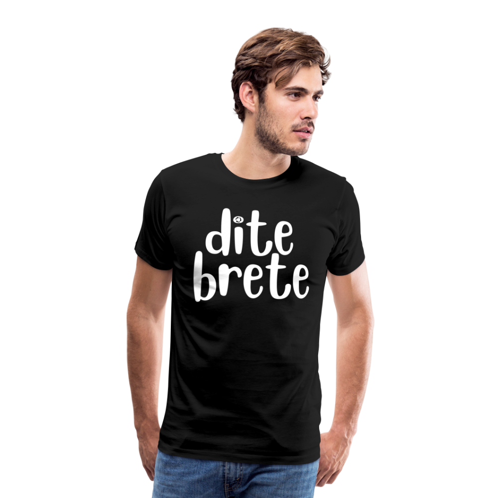 Dite Brete Herren Premium T-Shirt - Schwarz